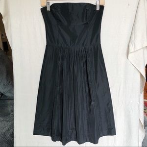 Theory strapless black dress